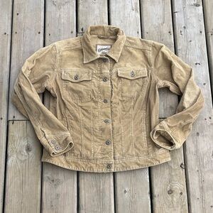 Columbia Tan Corduroy Jean Jacket Size Large